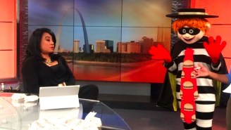 This Local News Anchor Was Not Pleased To Meet The Hamburglar