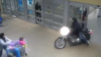 Watch This Motorcyclist Lead Police On A Crazy Chase Through A Canadian Mall