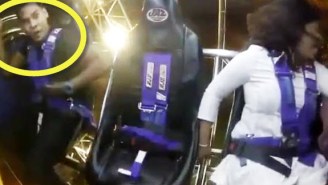 Watch This Guy Freak The Hell Out While Riding On A Slingshot Roller Coaster