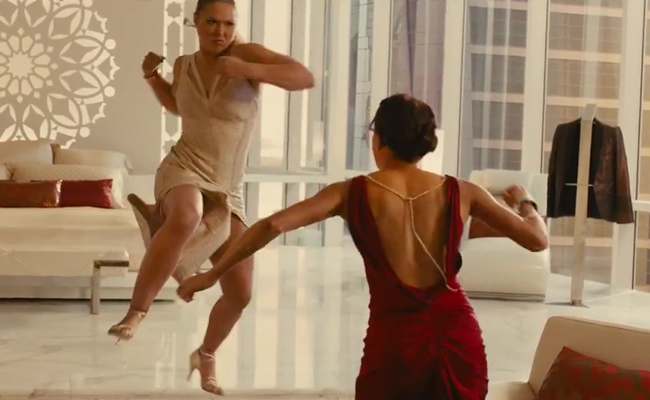 Watch Ronda Rousey And Michelle Rodriguez Get It On In Furious 7 3287