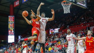 Watch Maryland’s Dez Wells Force A Travel By Jumping Over A Rutgers Player, Then Smash Sportscenter’s Top Play