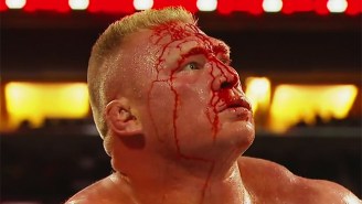 WWE May Have Let Brock Lesnar Do A Rare Blade Job During the WrestleMania 31 Main-Event