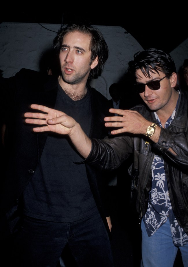 Nicolas Cage and Charlie Sheen Sighting At Bar One Nightclub