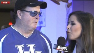 Watch This Kentucky Fan Spit Some Serious Game At An ESPN Reporter