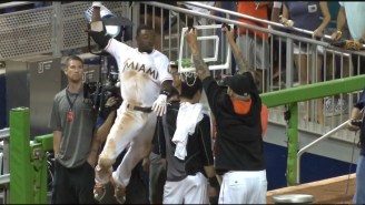 Christian Yelich Walked-Off For The Marlins, So Dee Gordon Posterized Him With This Dunk
