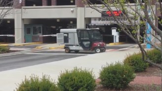 This Abandoned Golf Cart Driving In Circles On Loyola’s Campus Is Mesmerizing
