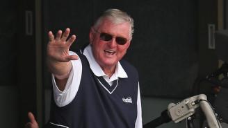 Here’s White Sox Broadcaster Hawk Harrelson Getting A Little Too Excited After A Catch