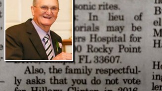 This Man’s Obituary Respectfully Asked That People Not Vote For Hillary Clinton
