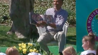 President Obama Had To Fend Off Bees To Finish Reading A Book To A Group Of Kids