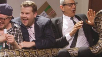 Watch A Giant Burmese Python Take Over ‘The Late Late Show With James Corden’