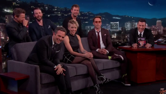 The ‘Avengers: Age Of Ultron’ Cast Got A Closer Look At Some Strange Internet Fan Art On ‘Jimmy Kimmel Live’