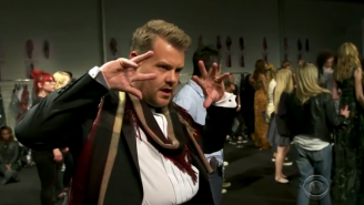 James Corden Walked The Runway At Burberry’s ‘London In Los Angeles’ Fashion Show