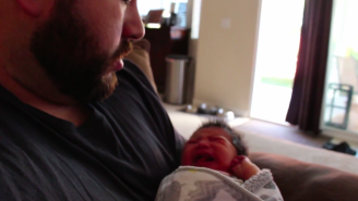 Watch A Father Use The Dark Side Of The Force To Put This Crying Baby To Sleep