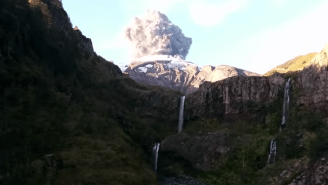 A Hiker Accidentally Caught The Chilean Volcano Erupting On Video