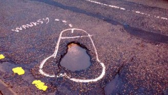 A British Graffiti Artist Who Goes By ‘Wanksy’ Is Painting Dicks Around Potholes