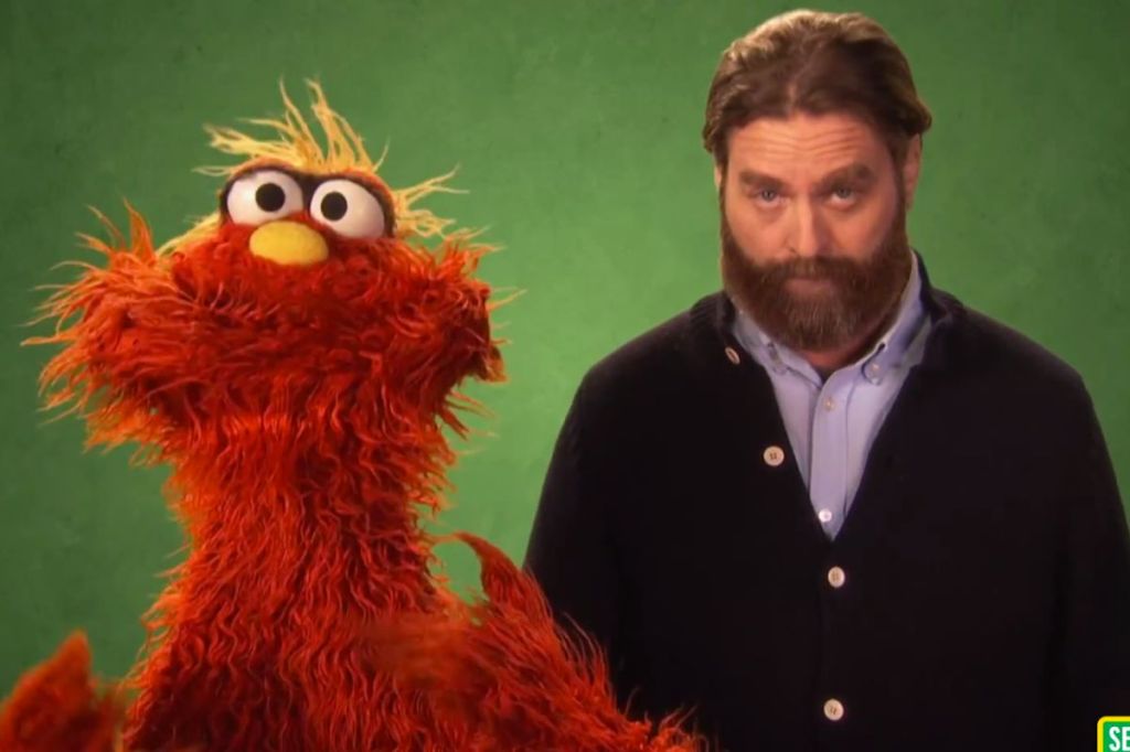 Zach Galifianakis visited 'Sesame Street' to teach us a new word