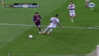 Lionel Messi Pulls Off An And1 Crossover On A Helpless Defender