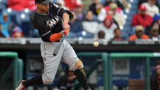 Watch Giancarlo Stanton Completely Crush A Homer Out Of Dodger Stadium