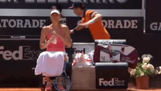 Watch This Ball Boy Tumble And Faceplant Behind Maria Sharapova