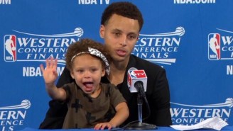 Steph Curry ‘Regrets’ Bringing Riley To The Podium During The 2015 Playoffs