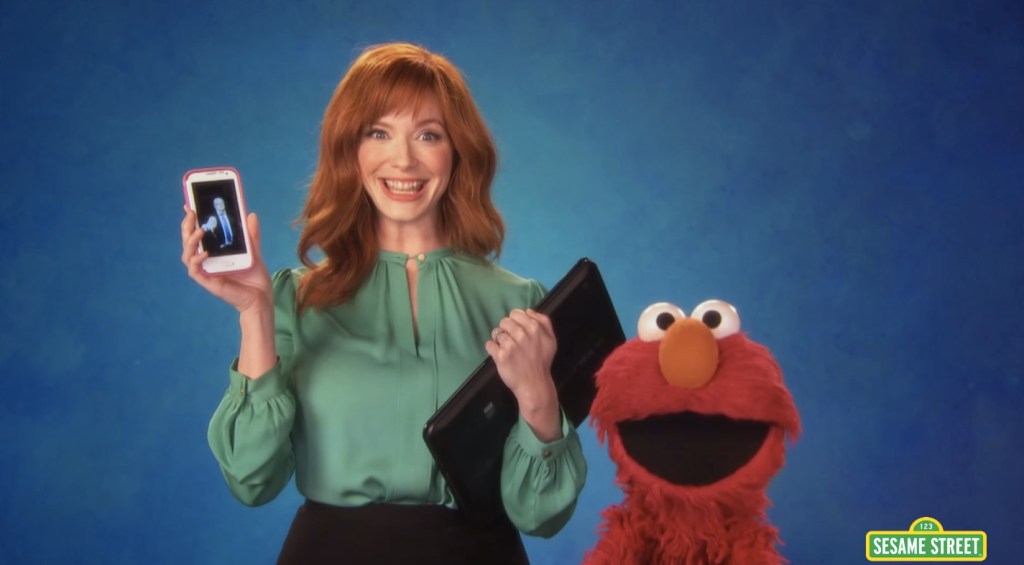 Christina Hendricks Took Elmo About Technology