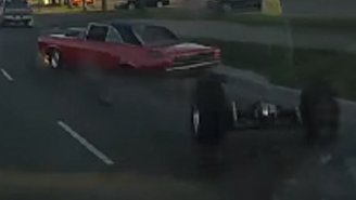 Watch As The Axle Of This Muscle Car Flies Off After The Driver Hits The Gas