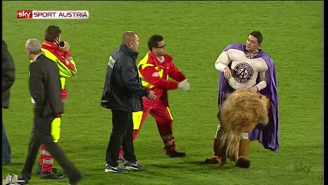 The Drunkest Person At This Soccer Match Might Be The Mascot