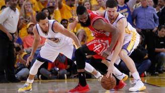 The Warriors Forced James Harden Into A Crucial Turnover To Secure The One-Point Win
