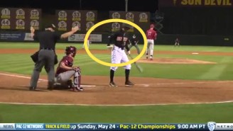 Watch This Batter Catch A Fastball That Hits Him, Then Casually Throw It Back To The Pitcher