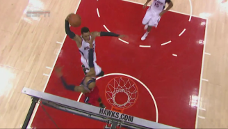 Mike Scott Dunked All Over Drew Gooden With The Hawks Flying To Open Game 1