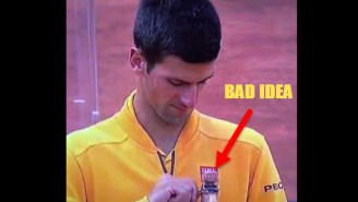 Novak Djokovic Is Lucky He Didn’t Shoot His Eye Out With This Flying Champagne Cork