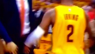 Kyrie Irving Congratulates Anderson Varejao…With A Nut Tap?