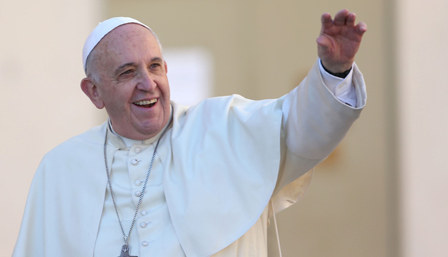 Pope Francis Attends His Weekly Audience In St Peter's Square