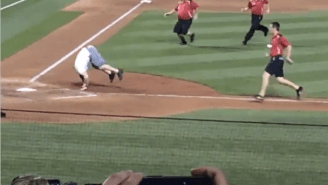 Watch This Cardinals Fan Rush The Field, Juke A Security Guard And Somersault Across Home Plate