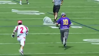Watch Albany Take Down Cornell In Lacrosse With This Insane Goalie Goal