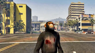 Watch A Flying Chimp Shoot Cars Out Of A Gun In This Insane ‘GTA V’ Video