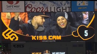 Steph Curry And Wife Ayesha On Kiss Cam Is What Heaven Looks Like