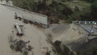 Here’s Drone Footage Of A Bridge That Was Destroyed By The Texas Floods