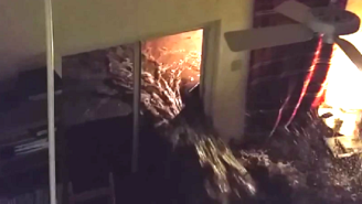Watch The Frightening Moment Flood Waters Burst Into This Texas Home