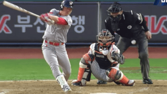 A Baseball Umpire In Korea Was Taken Away On A Stretcher After This Brutal Shot To The Groin