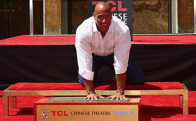 Dwayne "The Rock" Johnson Immortalized With Hand And Footprint Ceremony