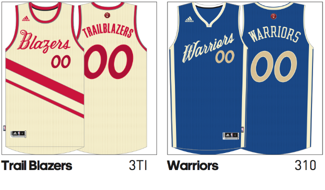 NBA's 2015 Christmas uniforms revealed, and they're pretty good