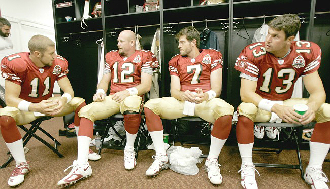 Alex Smith, Trent Dilfer, Jesse Palmer, and Shaun Hill on the SAME preseason team in 2006.