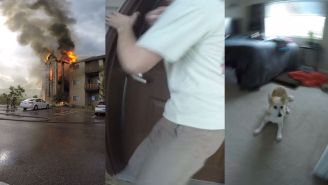 Guys Went From Testing New Camera To Breaking Down Doors To Save Pets From Apartment Fire