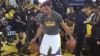 Steph Curry’s Pre-Game Dribbling Routine Sped Up To 78 RPMs Is Truly Mesmerizing