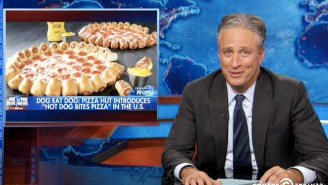 Jon Stewart Skewered Pizza Hut’s ‘Pork-F*cked Cheese Typhoon Of Gluttony’ On ‘The Daily Show’