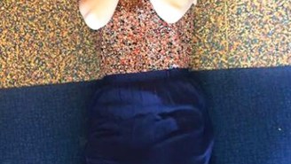 This Woman Wore The Same Dress As The Floor, And The Internet Went Wild