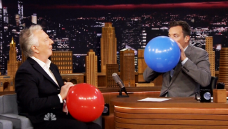Jimmy Fallon And Alan Rickman Huffed Helium On ‘The Tonight Show’