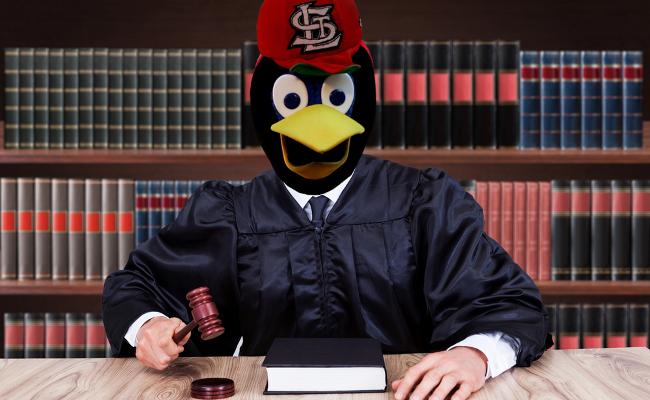 Fredbird as a judge