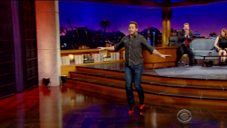 Watch Chris Pratt Attempt To Run In High Heels On ‘The Late Late Show’